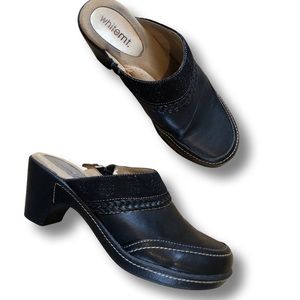 White Mountain clogs, slide, platform shoe size 9